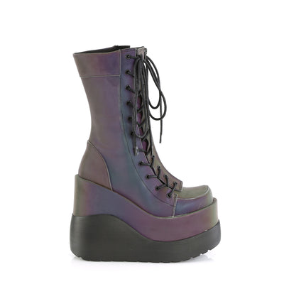 Void Green Wedge Platform Boots