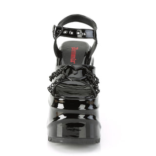 Chain My Heart Platform Sandals Black PA