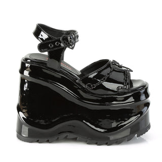 Chain My Heart Platform Sandals Black PA