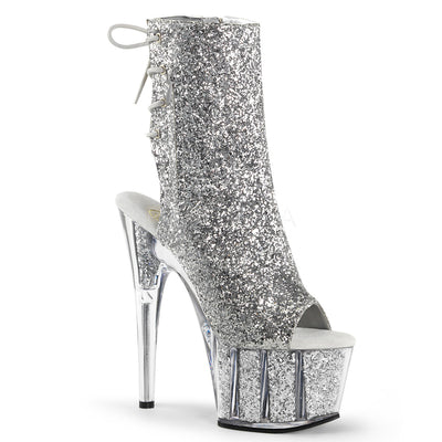 Sexy and Know It Silver Glitter Boots