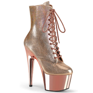 Adore-1020 Rose Gold Textured Boots