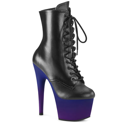 Sexy Devil 7 Inch Purple Platform Ankle Boots