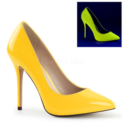 Neon Yellow Classic Stilettos Amuse-20
