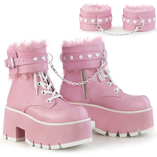 Kinky Chunky Platform Boots Pink