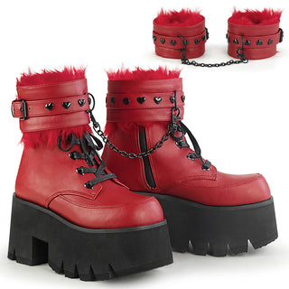 Kinky Chunky Platform Boots Red
