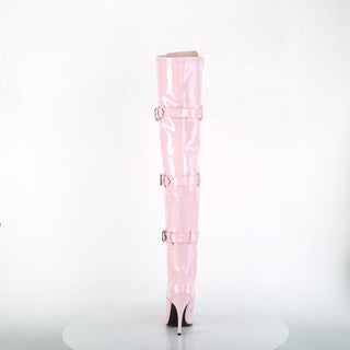 Baby Pink Over The Knee Boots Pleaser educe-3028