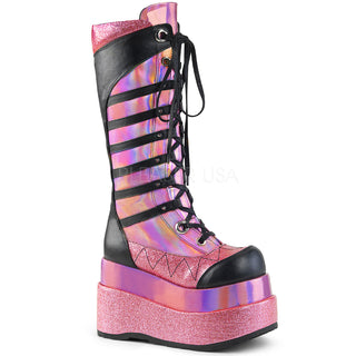 pink goth boots