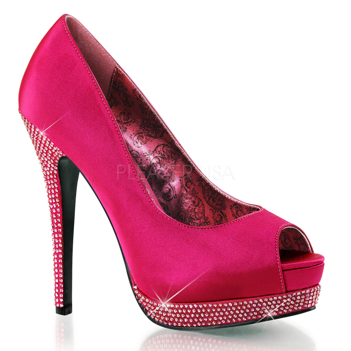 Pink Peep Toe High Heels Bella-12R