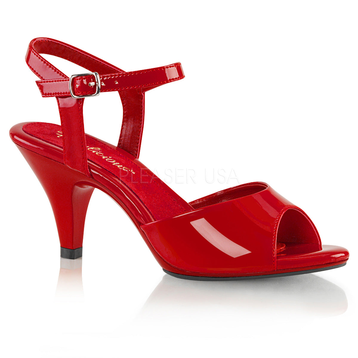 3" red heels