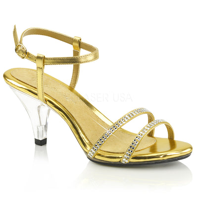 Rhinestone Prom Sandals Gold