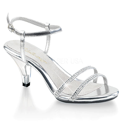 Rhinestone Prom Sandals Silver