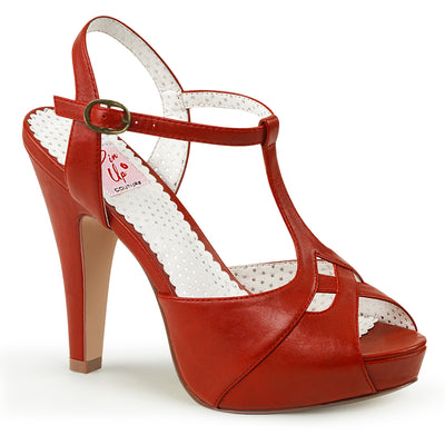 red pin-up sandals