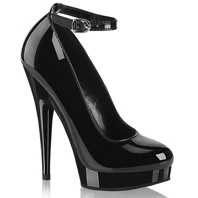 Black Ankle Strap Pumps - Sultry-686