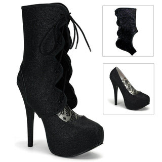 Burlesque Saloon Girl Boots Black