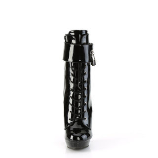 black platform boots with ankle cuff - sultry-1023