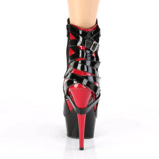 Pleaser Delight-1012 Criss-Cross Buckled Boots