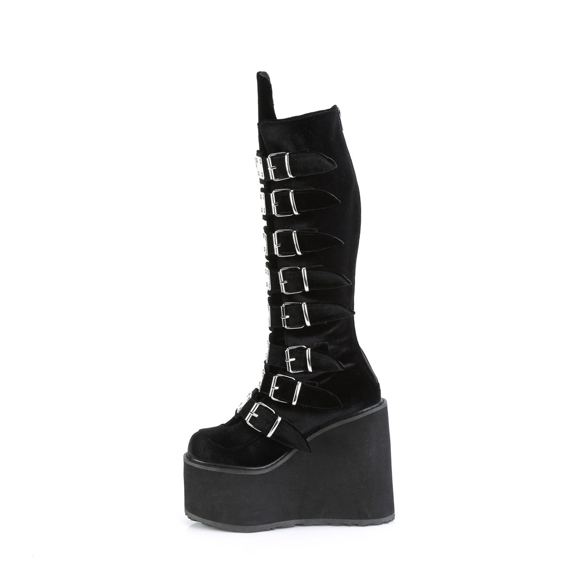 black velvet platform boots demonia swing-815