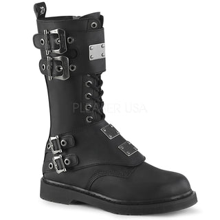 Mid Calf Combat Boots Bolt-345 (Unisex)
