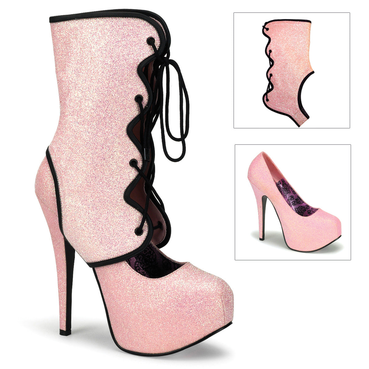 burlesque boots teeze-31g pink