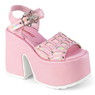 Spider Demonia Pink Platform Sandals