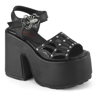 Camel-17 Spider Buckle Platform Sandals