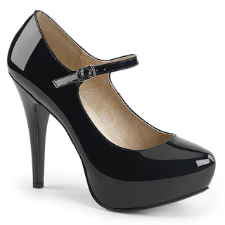 Chloe-02 Black PA Concelaed Platform Mary Janes (Size 9 -16)