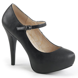 Chloe-02 Black PU Concelaed Platform Mary Janes (Size 9-16)