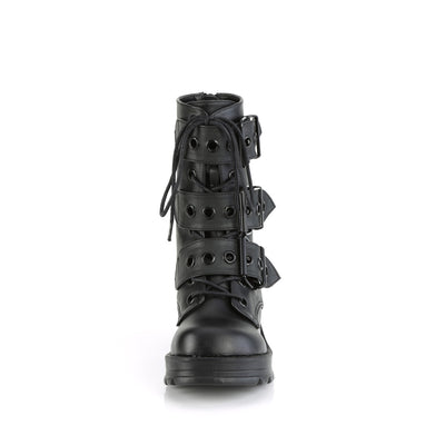 Chunky Heel Combat Boots - Demonia Bratty-118 image-3