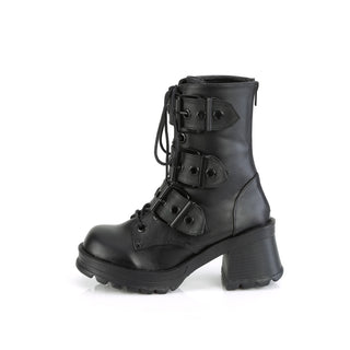 Chunky Heel Combat Boots - Demonia Bratty-118 imge-4