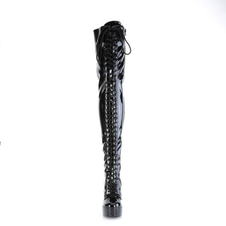 Electra-3023 Chunky Heel Platform Thigh High Boots