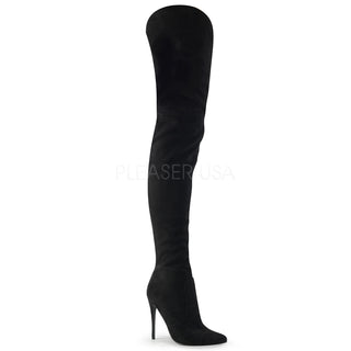 Asymmetrical Shaft Thigh High Boots