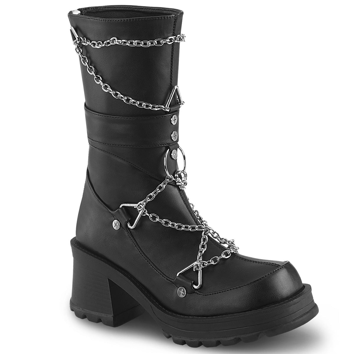 demonia bratty-120 mid calf punk boots