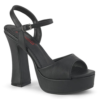 demonia dolly-09 black pu platform heels in large sizes