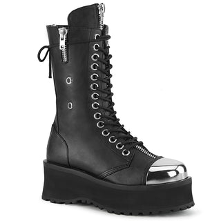 Demonia Gravedigger-14 unisex steel toe platform boots
