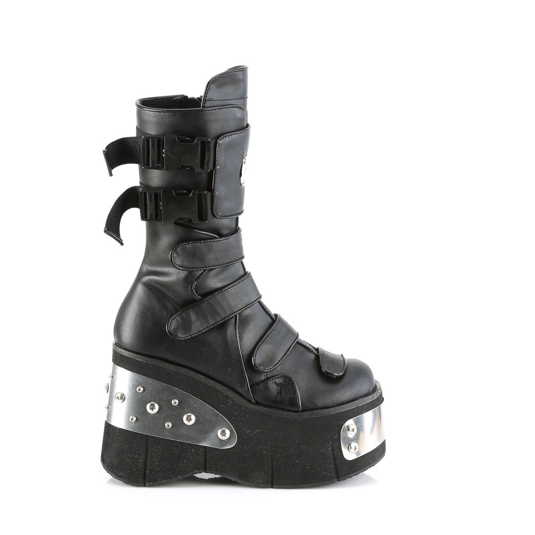 Demonia Kera-108 CyberPunk Platform Boots Black | OtherWorld Shoes