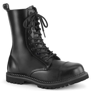 Demonia Riot-10 Real Leather combat boots