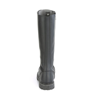 Backside view of demonia-20 combat boots