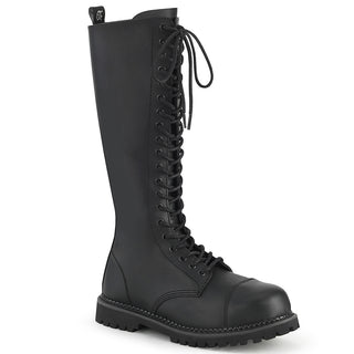 Demonia Riot-20 knee high unisex vegan combat boots 