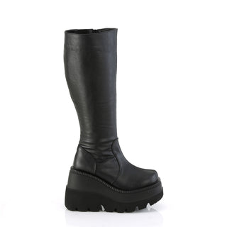 outer side view of Demonia Shaker-100WC wide-calf platform boots 