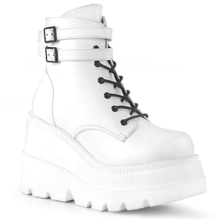 Demonia SHAKER-52 WHITE platform boots