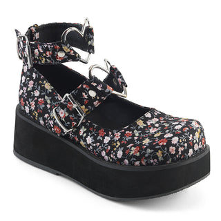 Demonia Sprite-02 Floral Mary Jane Shoes
