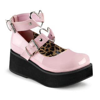 Demonia Sprite-02 Pink mary jane platform shoes