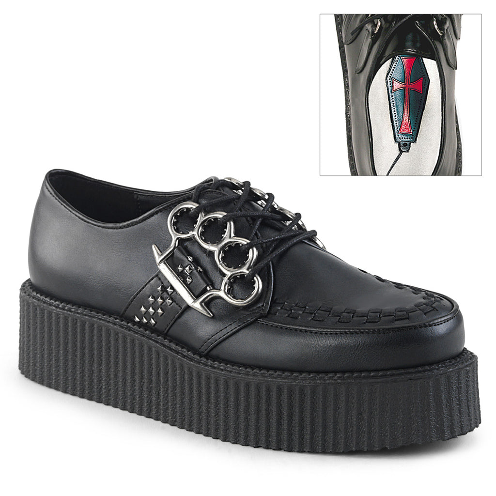 Demonia V-Creeper-516 Brass Knuckles Creepers (Unisex