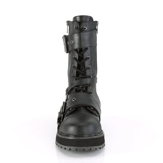 front view of demonia valor-220 laces and round toe