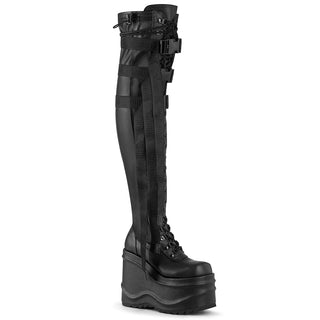 Demonia Wave-315 Black PU