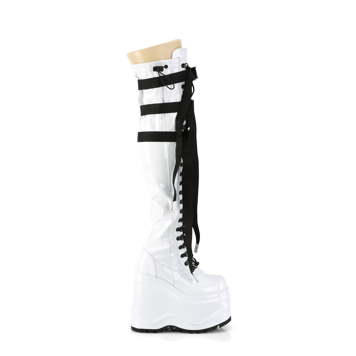 Demonia wave-315 white boots