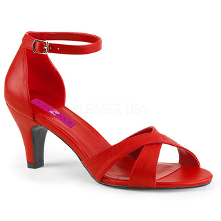 Divine Ankle Strap Sandals Red