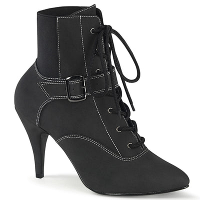 Buckle Strap Large Size Black Ankle Boots (Size 9-17)