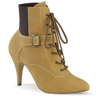 Buckle Strap Large Size Tan Ankle Boots (Size 9-17)