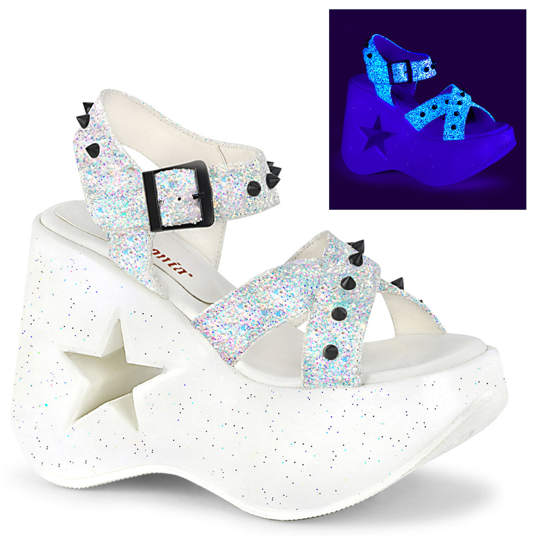 DEMONIA purchases WHITE SPARKLE PLATFORMS SIZE 12